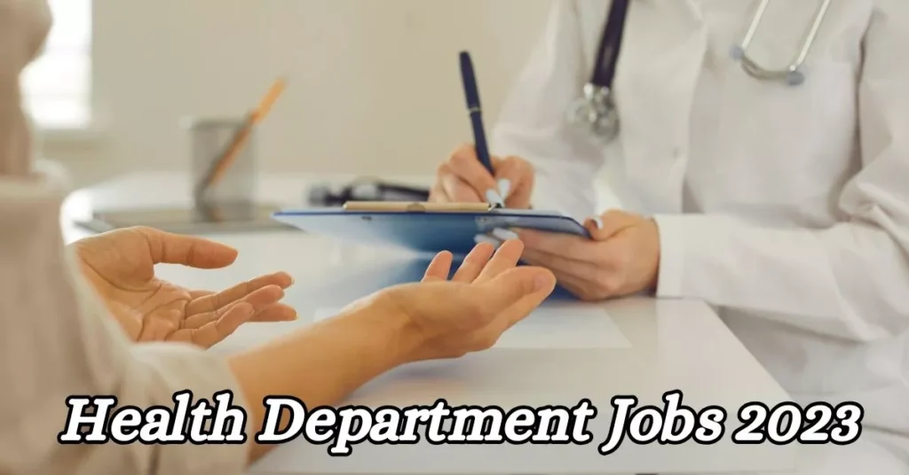 Health Department Jobs 2023